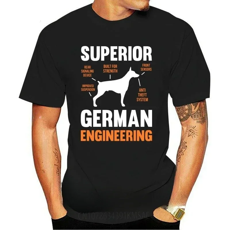 Camiseta divertida para hombre y mujer, camisa de ingeniería alemana Superior, Doberman, Pinscher, novedad, 031710