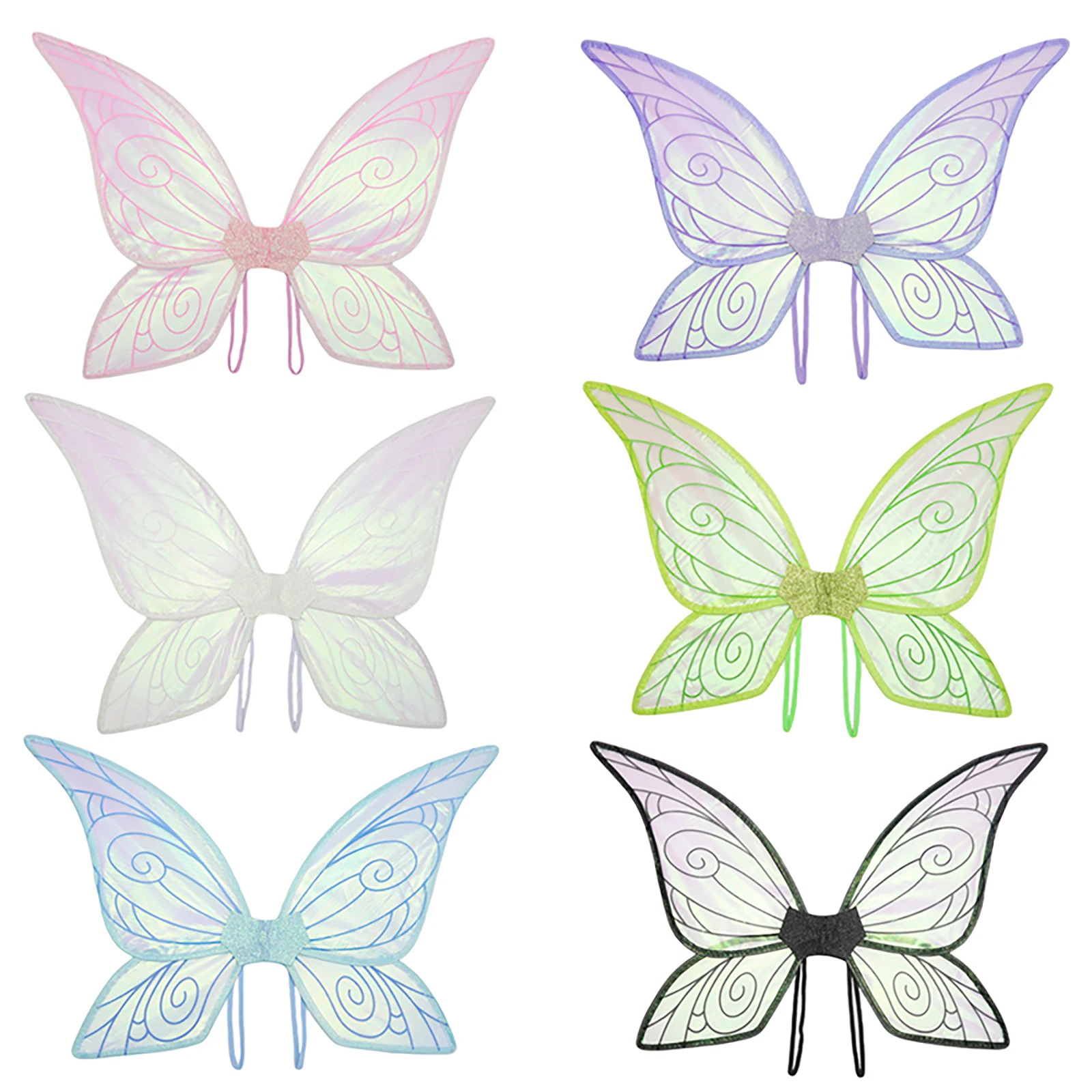 Ailes de Papillon avec Bretelles artificiel astiques pour Halloween, Accessoire de Costume de Carnaval pour Enfant et Adulte