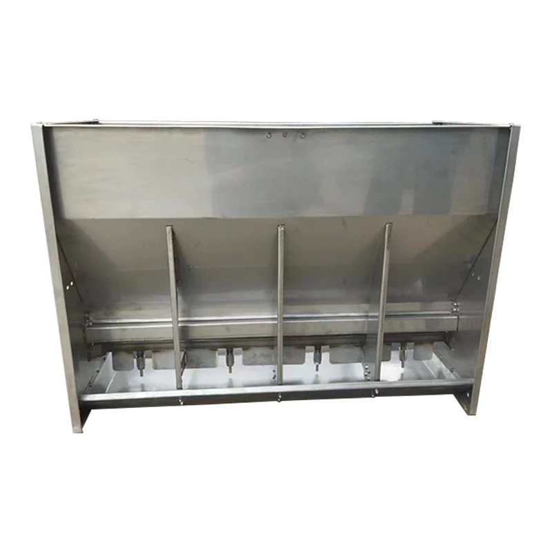 Wholesale Factory Custom New Double-Sided Piglet Feeder 304 Stainless Steel Automatic Dry Wet Feed Trough with 1-Year Warranty