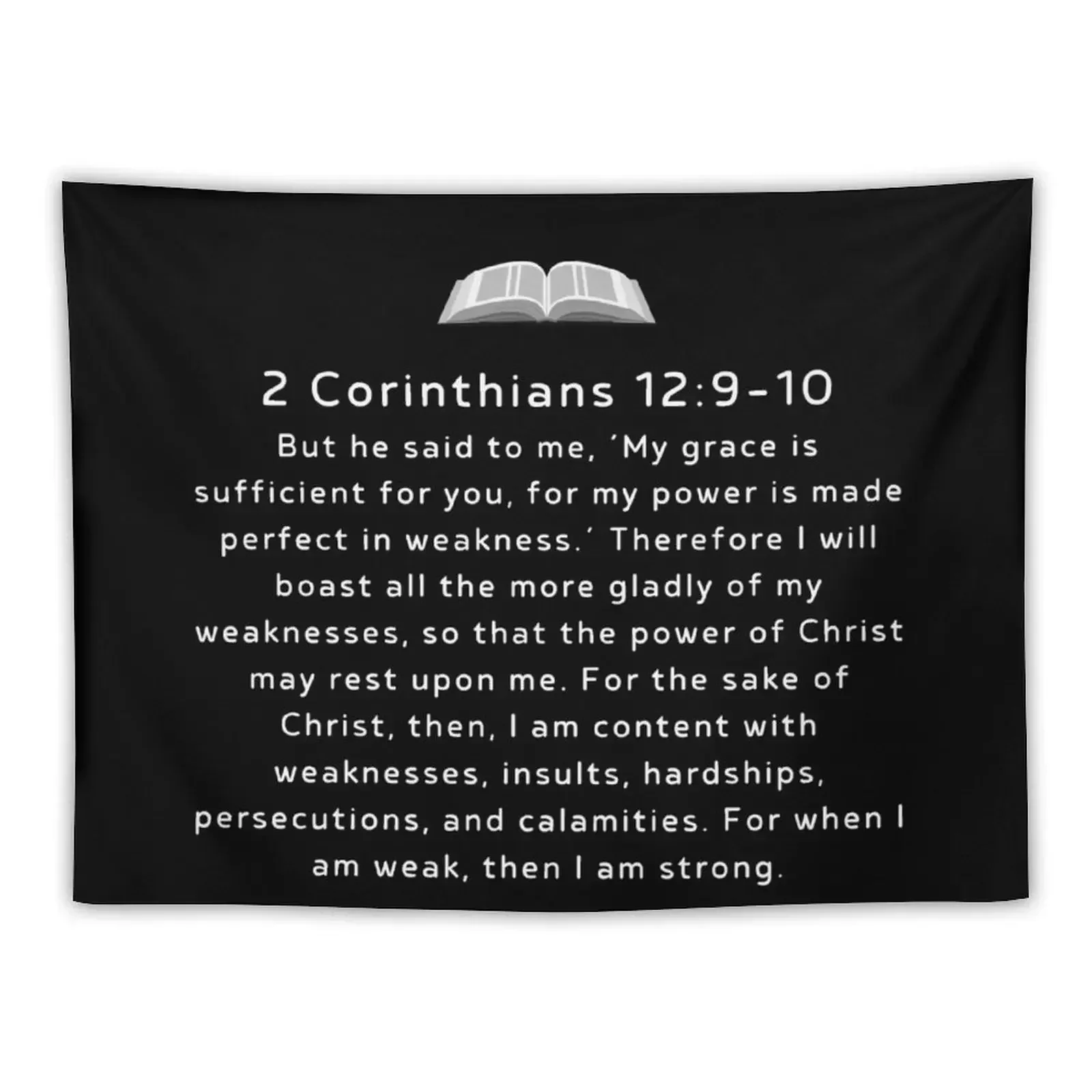 2 Corinthians 12:9-10 Tapestry Wall Decoration Decoration Wall Bedroom Decorations House Decor Tapestry