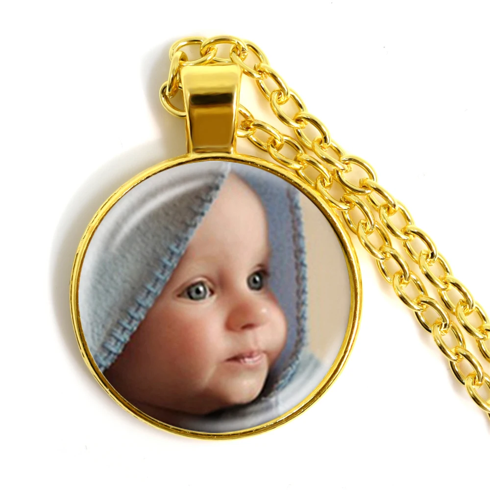 Collana personalizzata personalizzata foto mamma papà bambino bambini nonno genitori regalo fotografico progettato su misura per il regalo di anniversario di famiglia