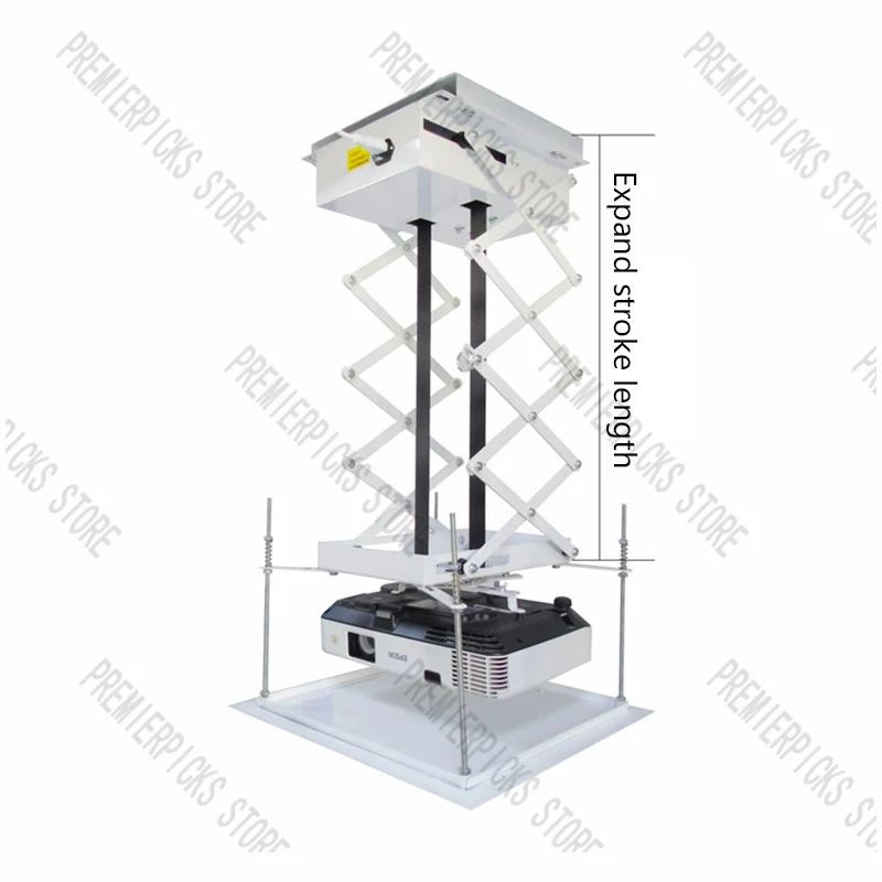 

L1000 Projector Stand Electric Lift Scissor Ceiling Mount with Remote Control for Cinema/Church Hall/School 220V