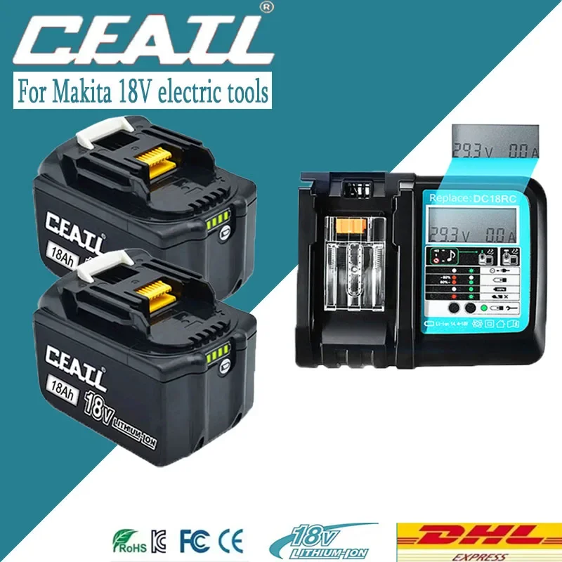 

CFATL Оригинал Аккумулятор 18 В, 18 Ач, для Makita LXT BL1860B LXCV, LXDG, LXDT, LXFD, LXLC, LXPH, аккумуляторная батарея для электроинструмента