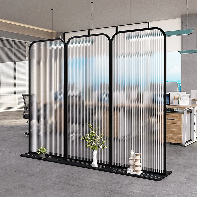 Office screen movable baffle simple modern live broadcast room Changhong background wall hotel partition glass entrance