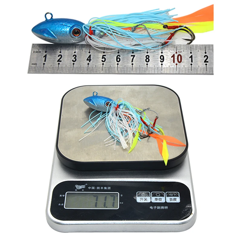 TAKEDO JGL01 Sea Fishing Baits Fishing Jigging Swimbaits Beard Guy Metal Jig Fish Head 70G 80G Rubber Jig