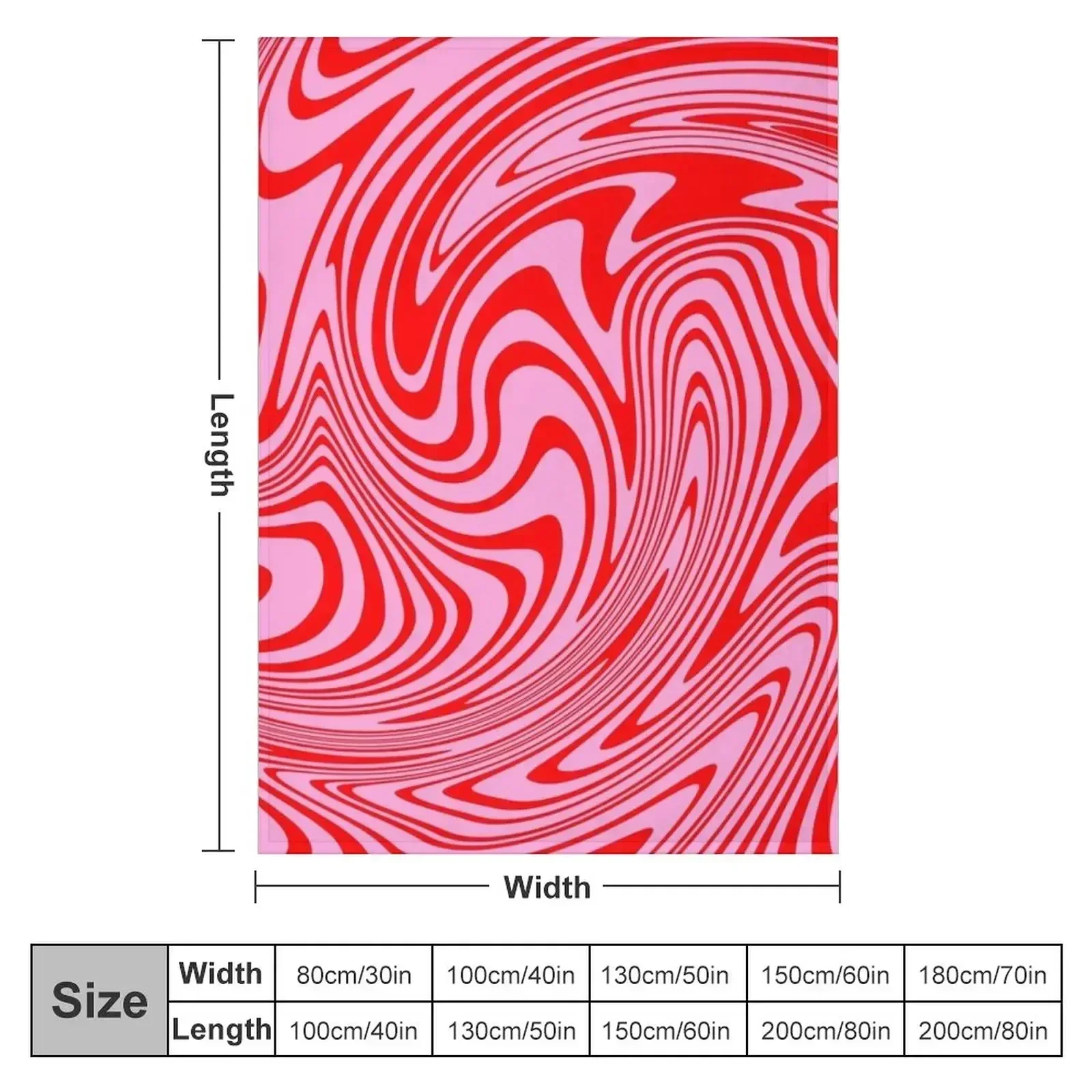 Retro Swirl Pink Groovy Abstract Pattern Throw Blanket Loose wednesday Luxury St Blankets