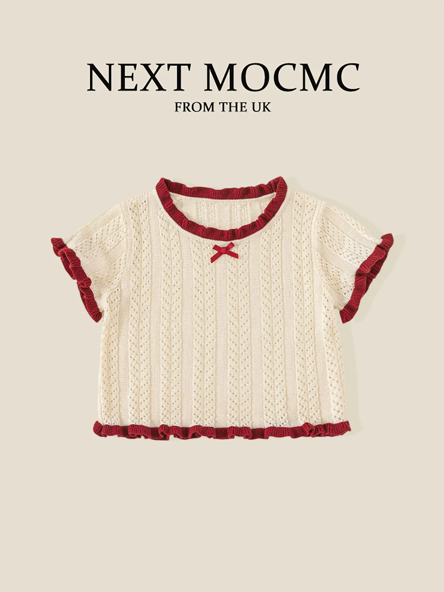 next-mocmc-t-shirt-estiva-da-ragazza-a-maniche-corte-in-maglia-traforata-color-block-stile-dolce-vestibilita-standard-per-bambini