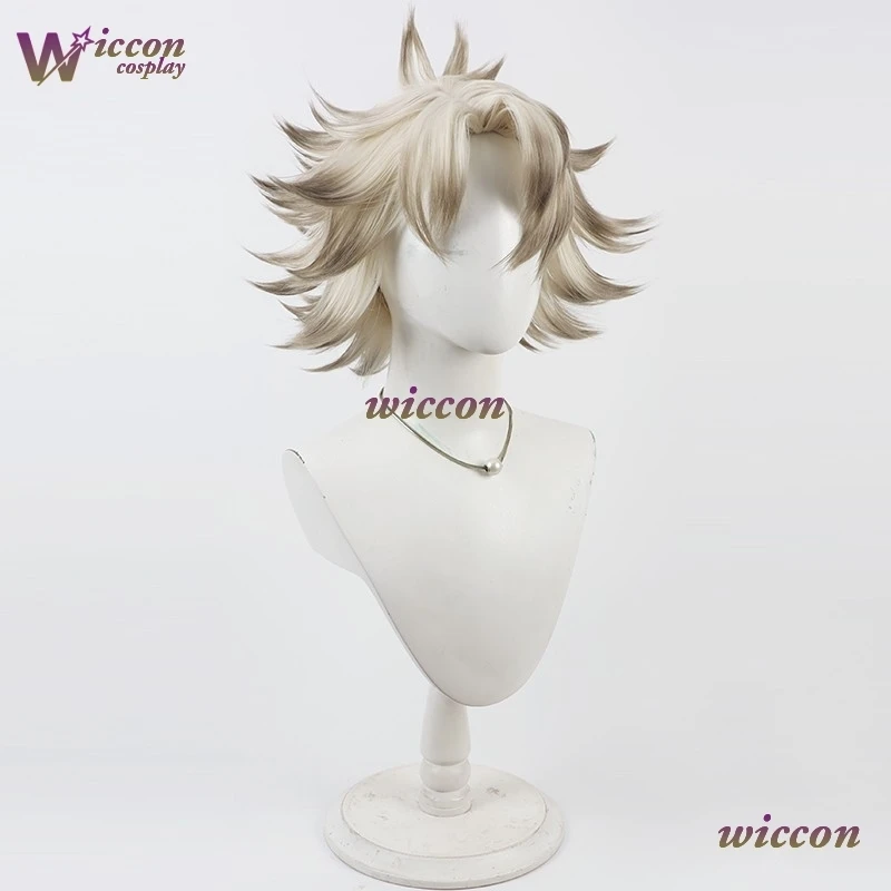 55-60 سنتيمتر غطاء صافي الورد GACHIAKUTA Rudo Surebrec شعر مستعار تأثيري أنيمي مانغا الشعر هالوين مقاومة للحرارة ماتي الألياف قابل للتعديل #3