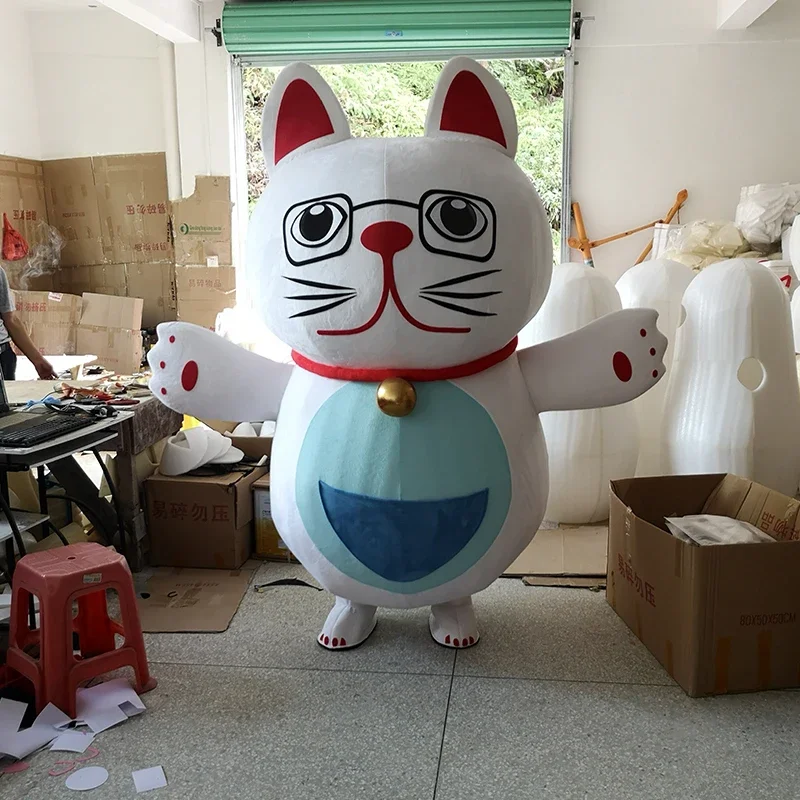 

Cartoon mascot Lucky cat doll cat performance props walking puppet costume for Halloween Party Masquerade Anime Shows