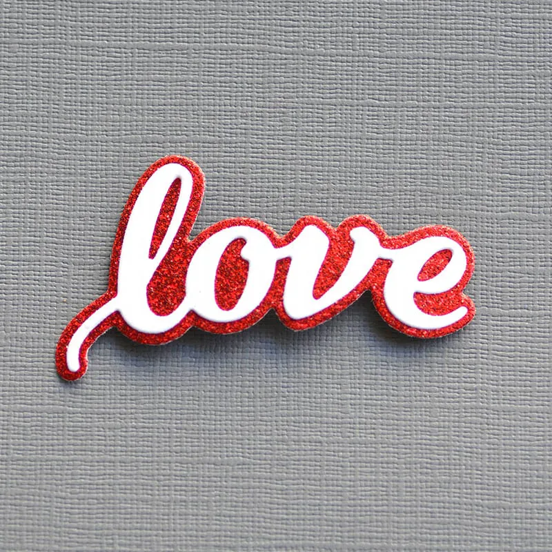 

Love Honey Script Craft Die Words Metal Cutting Dies Valentine's Day Die Cuts for DIY Scrapbooking Photo Album Card Making 01