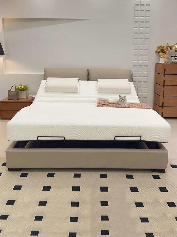 NEW Large size electric bed with a 2-meter floor to ceiling intelligent multifunctional voice remote control for lifting