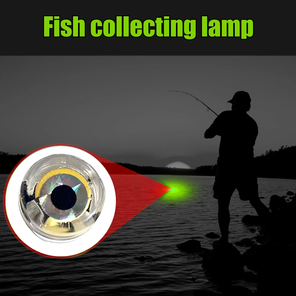 Eye Shape Fishing Luminous Lure Waterproof Mini LED Fish Lamp Deep Drop Fishing Lure Trap Light Bright Pesca Fishing Accessories
