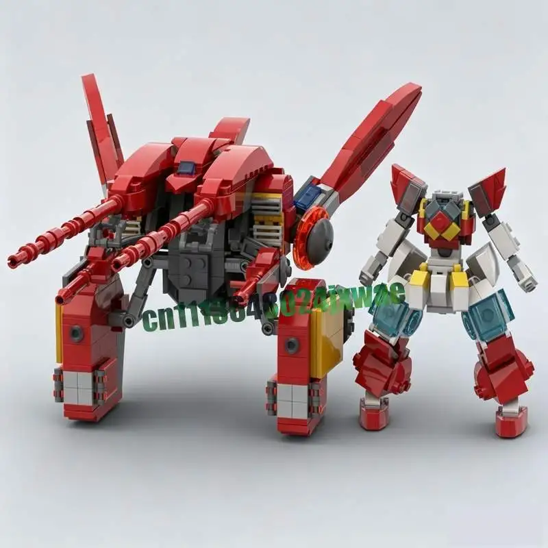 758Pcs Advanced Sci Fi Combat Robot Moc Model Custom Puzzle Diy Creative Assembly Building Blocks Toy Collection Popular Gifts