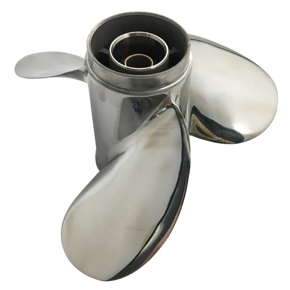 Boat Propeller 9 1/4x11 for Yamaha 9.9HP-15HP 3 Blades Stainless Steel Prop SS 8 Tooth RH OEM NO: 63V-45943-00-EL 9.25x11