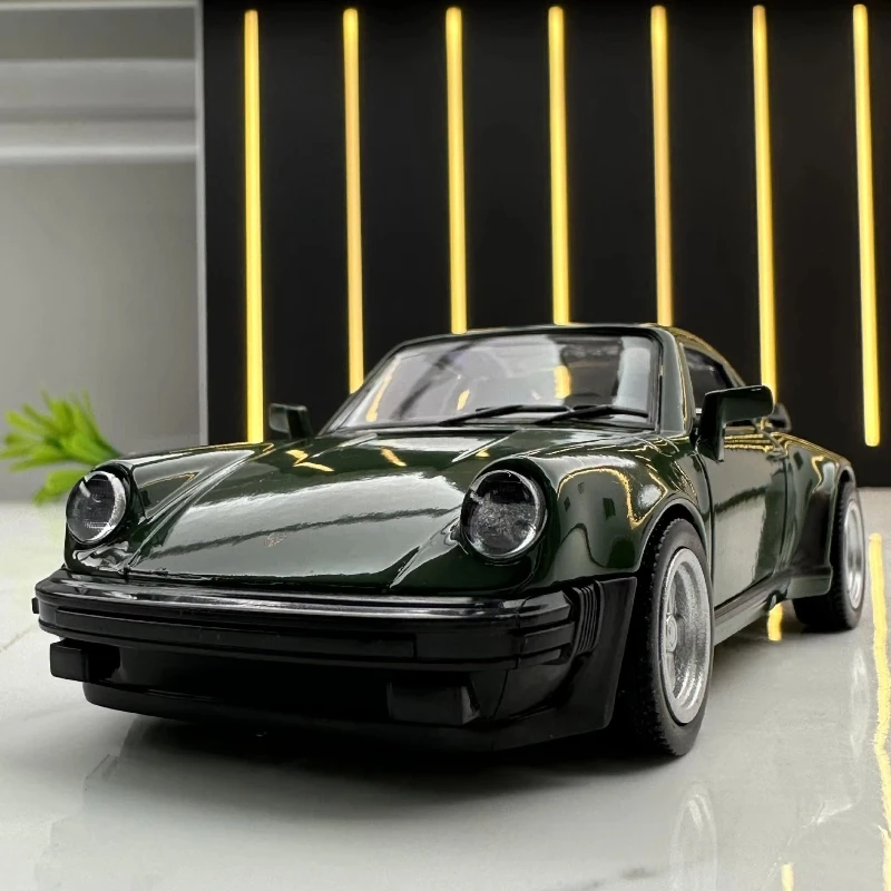 1:36 1978 포르쉐 911 터보 자동차 모델 금속 다이캐스트 복제 홈 미니어처 아트 차량 취미 장식 아이 소년 선물 F595