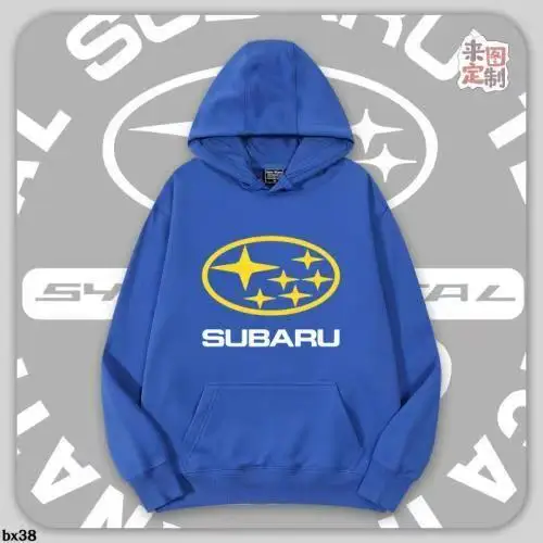 Толстовка Subaru с капюшоном для мужчин и женщин, новинка осени и зимы 2025 года, с плюшевой свободной и универсальной трендой повседневной одежды