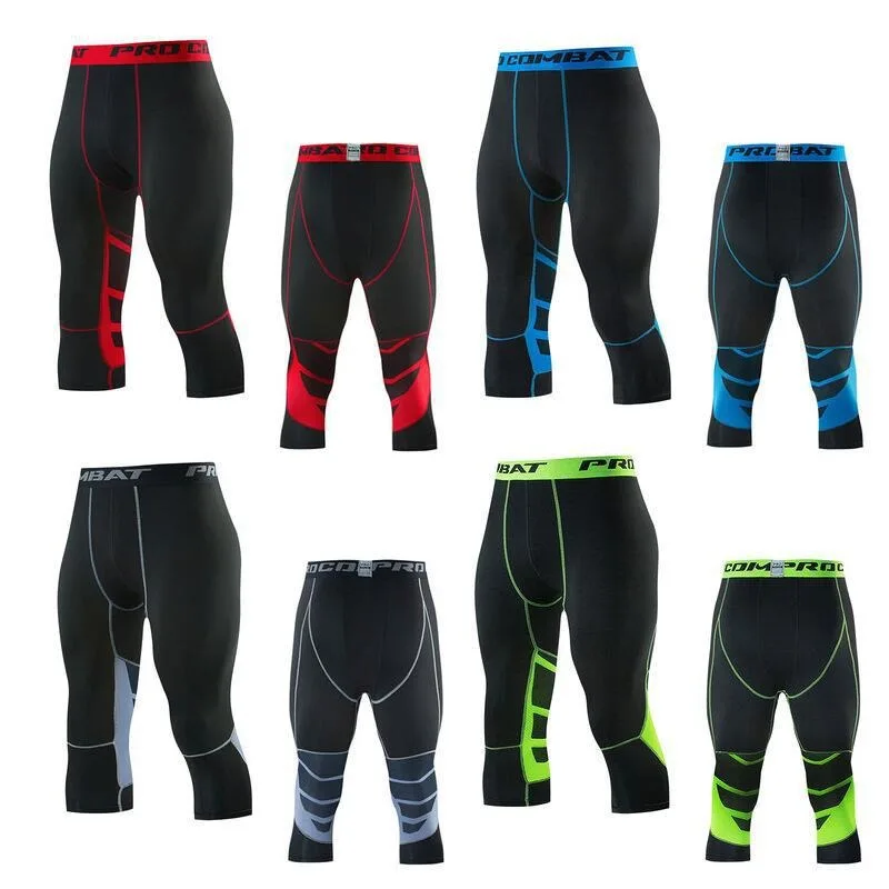 

Men’s cycling tights, running, fitness, basketball leggings, elastic, breathable, fast drying, compressed trousers,Bicycle pants