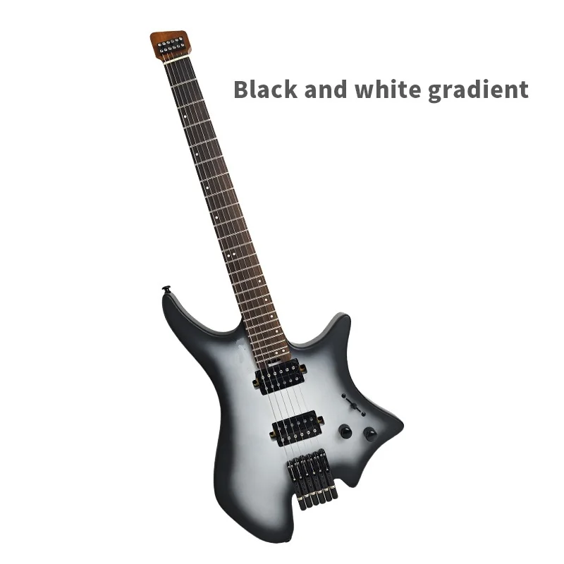 New Arrival Electric Guitar Set Double Pickup Headless Built-in Locking String Mode with Speakers