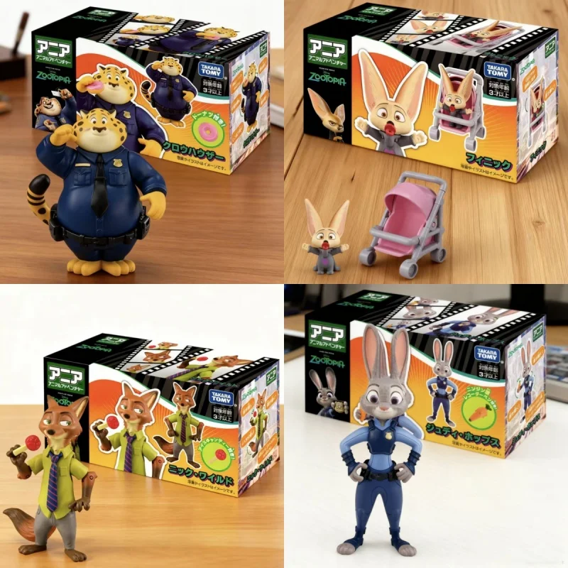 

Tomy Zootopia 2 Animal Figurines Children'S Model Toys Desktop Decorations Collectibles Holiday Gifts Peripheral Toys
