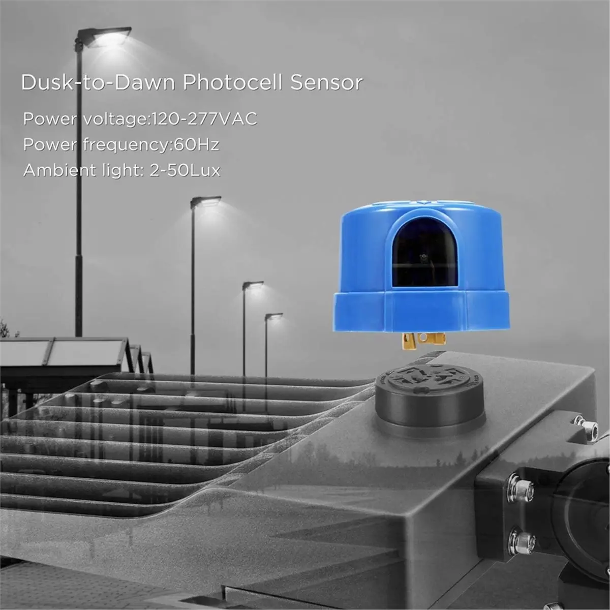 A013 Twist Lock Photocell for Outdoor Lights,Auto on Off Photocell Sensor Switches Outdoor, Twist Lock Photo Cell Sensor