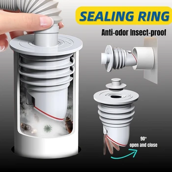 Anel de vedação de tubo de esgoto de drenagem de silicone, anti odor, anti-refluxo, plugue de água, rolha de drenagem de chão, dreno de chuveiro, acessórios de banheiro