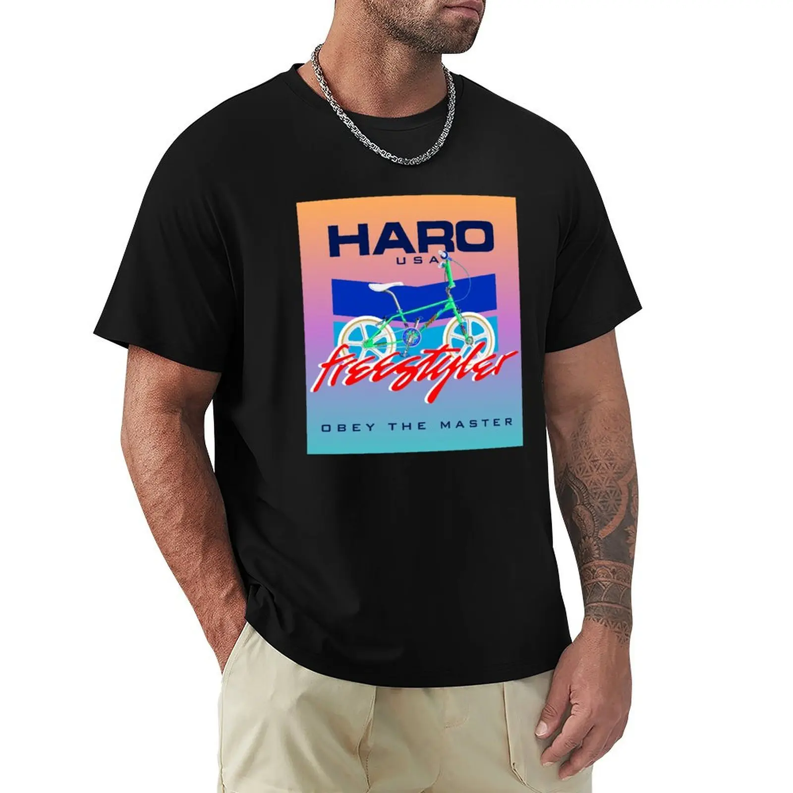 

haro master freestyler T-Shirt Simple Solid Color Crew Neck Tee