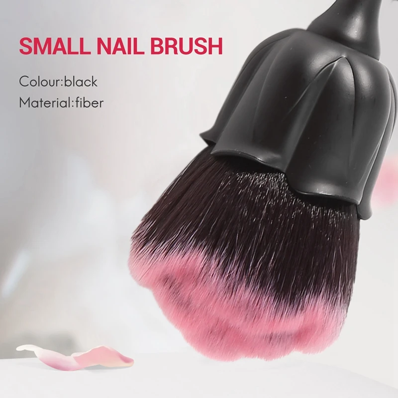 Nail Dust Brush Pink Rose Brush Nail Art Cleaning Brush Blush Powder Brush