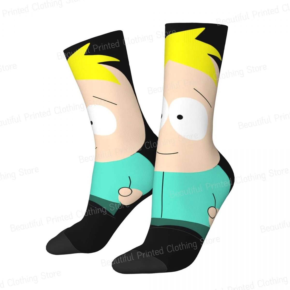 S-Southpark Thema Butters Stotch Mannen Vrouwen Ronde Hals Sokken Buiten Nieuwigheid Lente Zomer Herfst Winter Kousen Cadeau