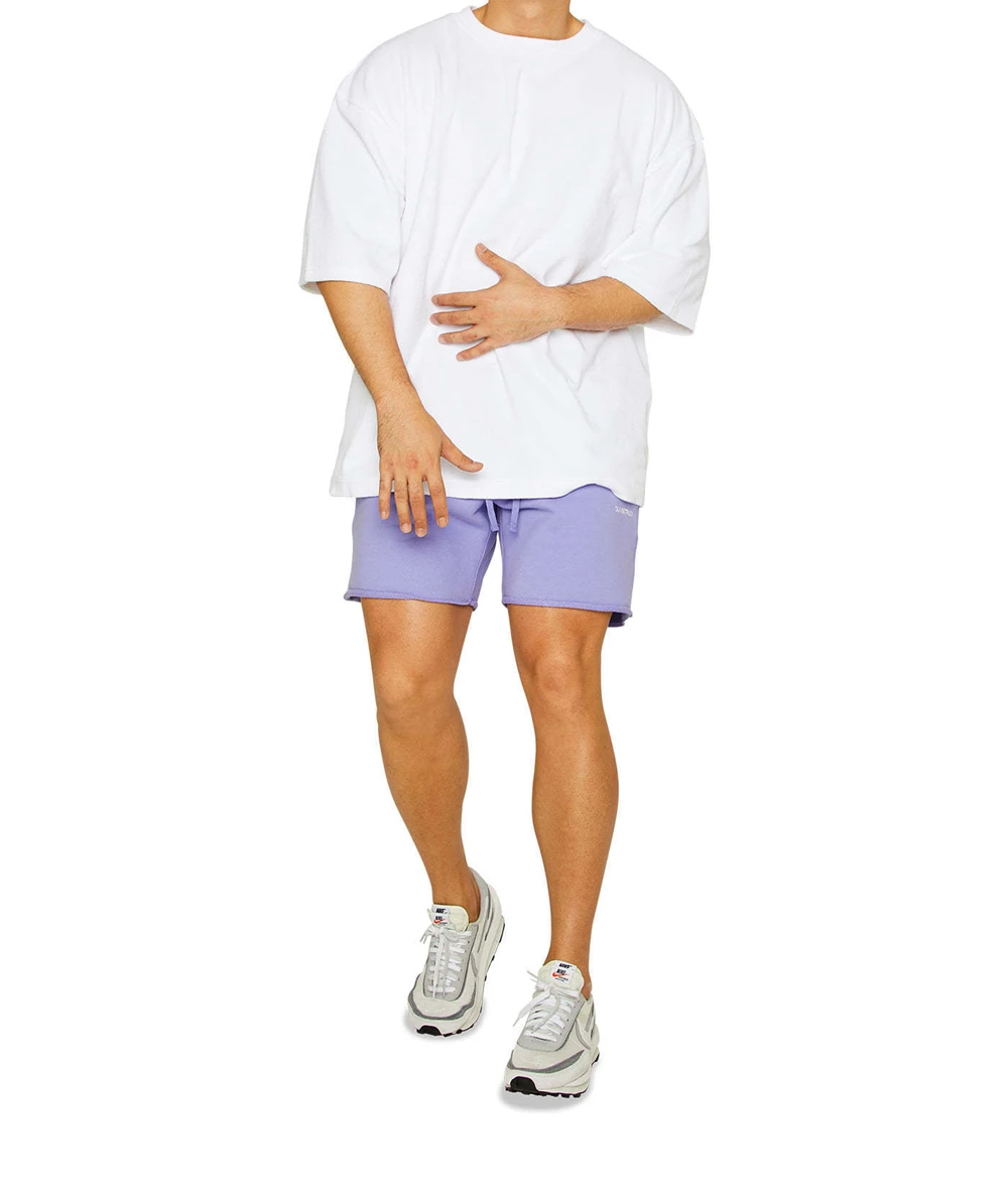 Men's Cotton Running Shorts Loose Bodybuilding Sweatpants Fitness Short Pants Jogger Gym Vintage Male Purple Shorts Bright Color