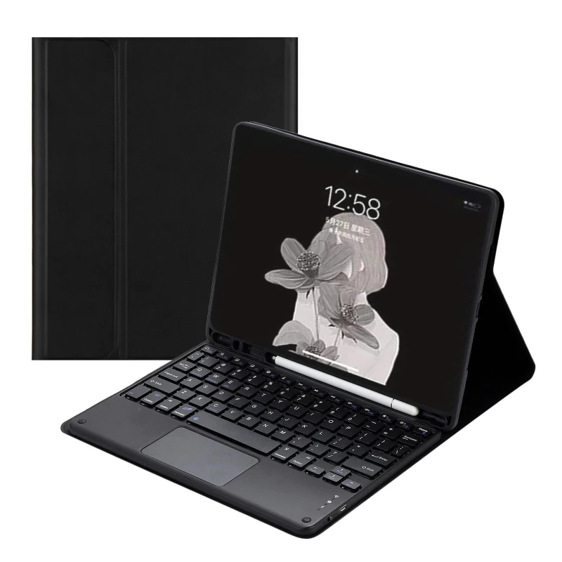 

Smart Case for IPad Pro 11 M4 2024 Touchpad Keyboard Case Air 5 Air 4 10.9 Inch 10.2 7 8 9th Air 3 Pro 10.5 Foldable Funda