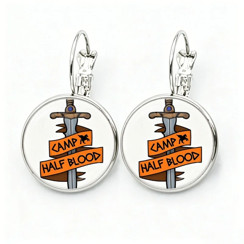 Exquisite Anime Glass Cabochon Solangelo Riptide Percy Jackson and The Olympians Nico Di French Hook Earrings Drop Earrings
