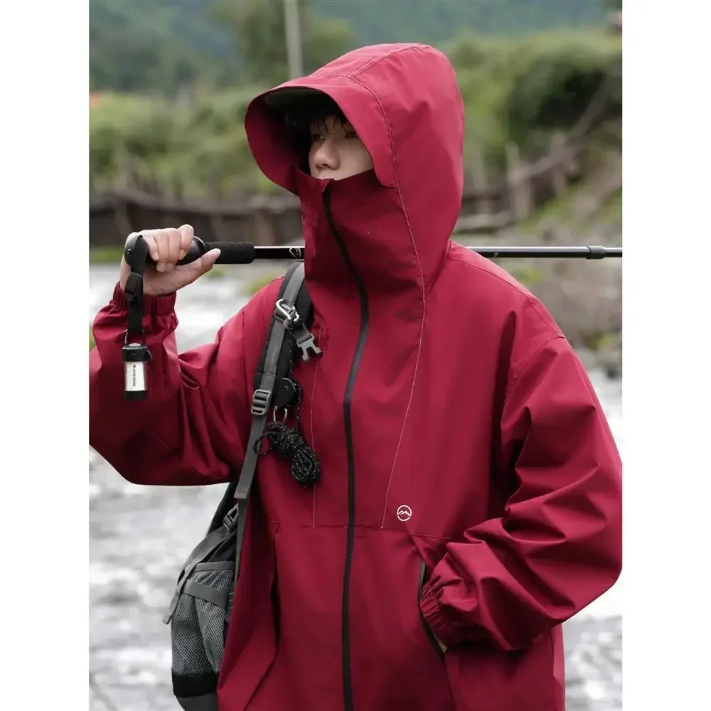 Fishing Rainstorm Waterproof Assault Jacket Camping Equipment Men's Three in One American Fast Drying Brand Purple Jacket Jacket