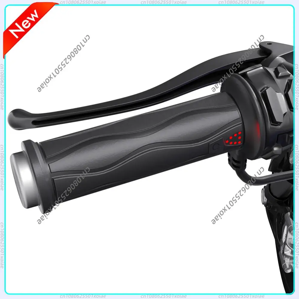 

DC 12V Adjustable Hot Grip Handle Silicone Electric Molded Grips 5-Gear Motorcycle Heating Handlebar Motorcycle Parts for Winter