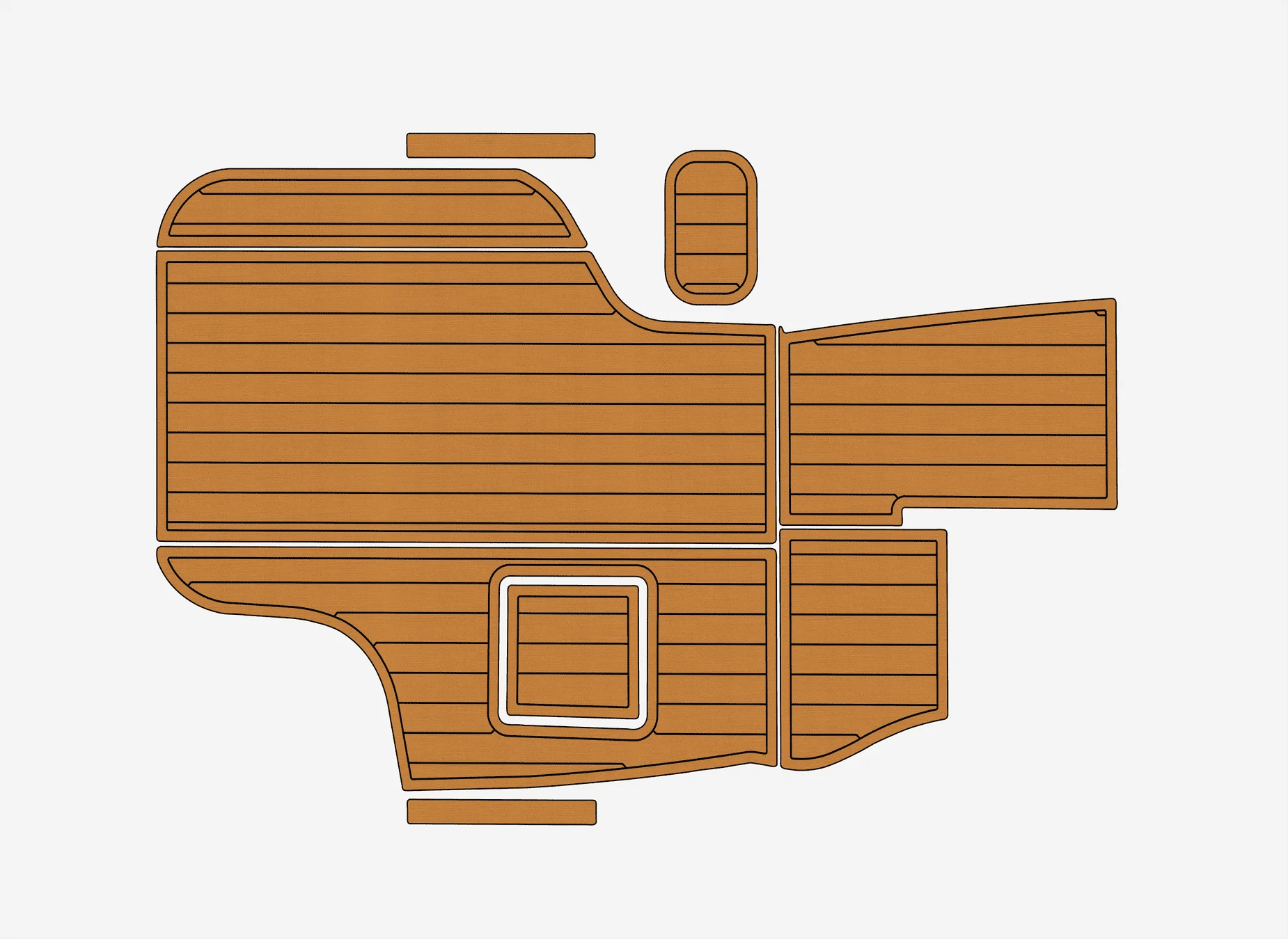 

Non-Slip EVA Faux Teak Marine Mat Self-Adhesive 6mm Yacht Cockpit Pad for 2008 Malibu 20 VTX Boat Decking Easy Install