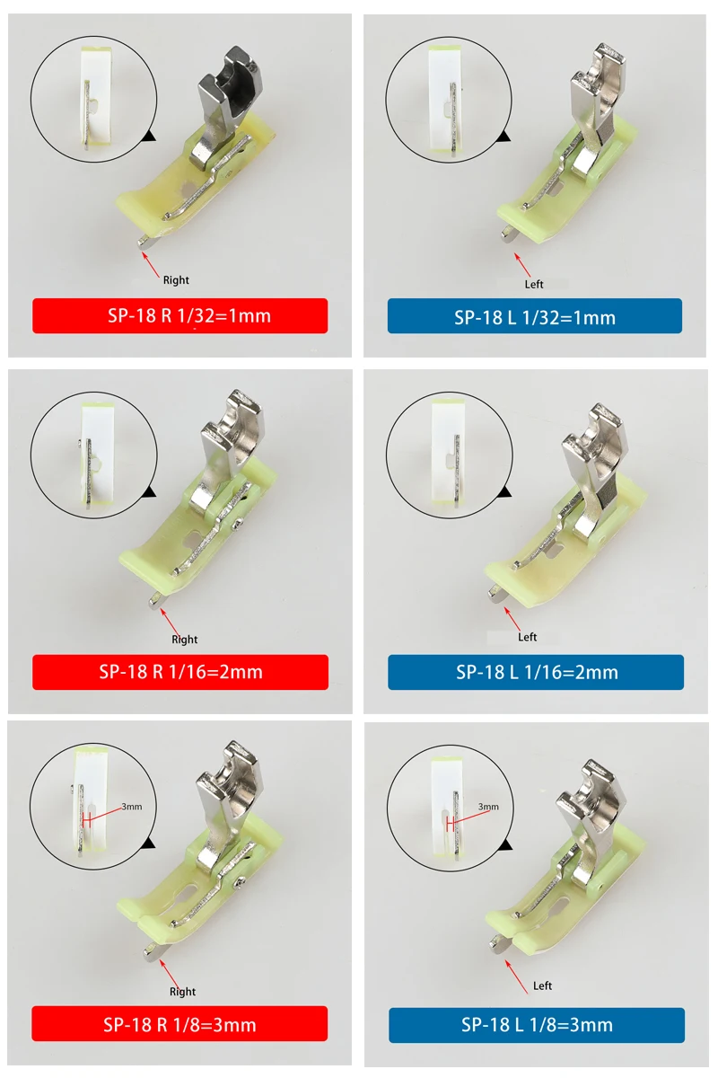 1PC Single Needle Presser Foot SP-18 Industrial Flat Sewing Machine With Knife Open Thread Tangent Left-Right Presser Foot