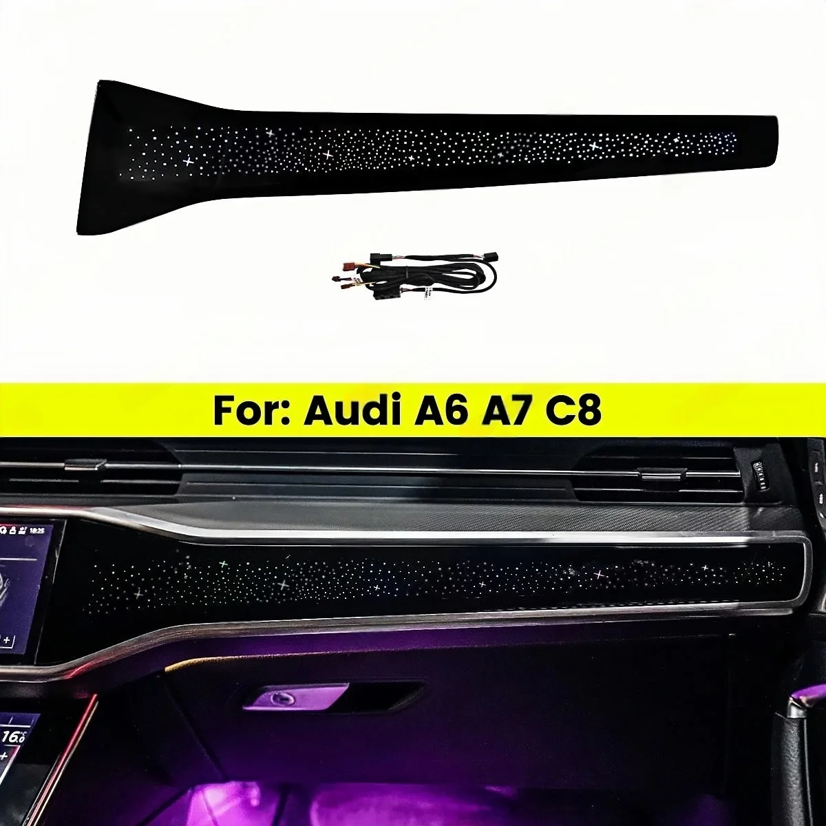 32 Colour LED Starry Sky Instrument Lights For Audi A6 A7 C8 RS6 RS7 Auto Co Pilot Passenger Decorative Lamp Ambient Light Parts