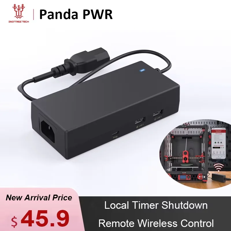 BIGTREETECH Panda PWR Power Supply Remote Wireless Control 2 USB Ports for Klipper Ender3 BambuLab P1 FDM 3D Printer Accessories