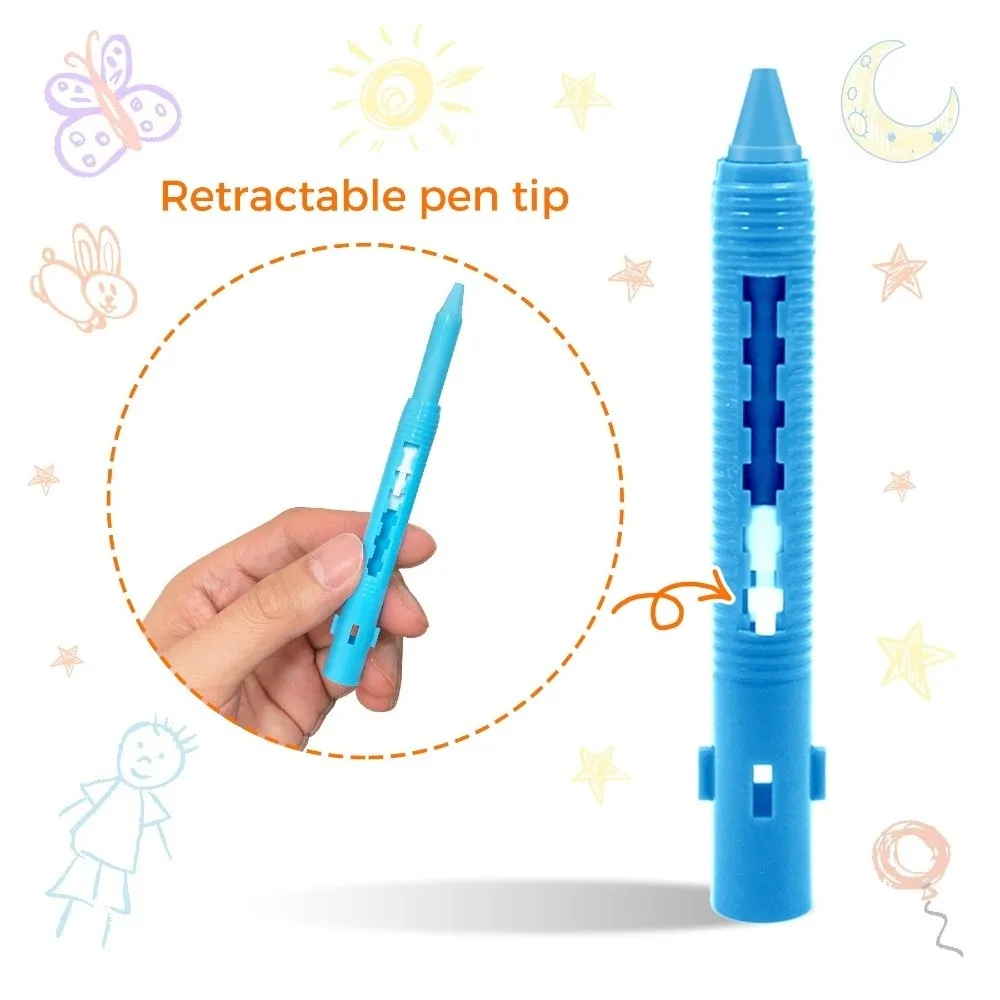 

6pcs Set New Colorful Washable Bath Crayons Easy-Clean Washable Shower Art Graffiti Toy for Water Play