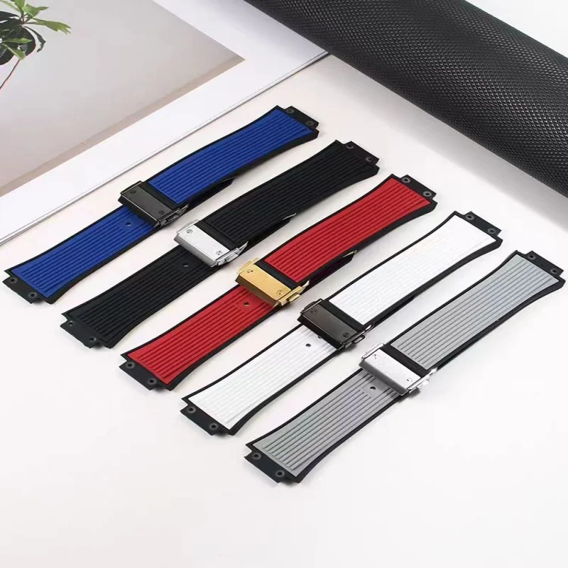 17mm X 27mm For Hublot Big Bang Watchband For Hublot Classic Fusion Rubber Watch Strap Soft Wrist Bracelet Watch Accessories