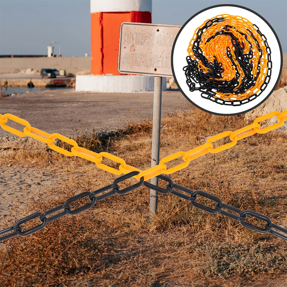 

Plastic Warning Chain 25m Red White Safety Barrier for Traffic Cones Construction Road Parking Crowd Control Driveway Gate