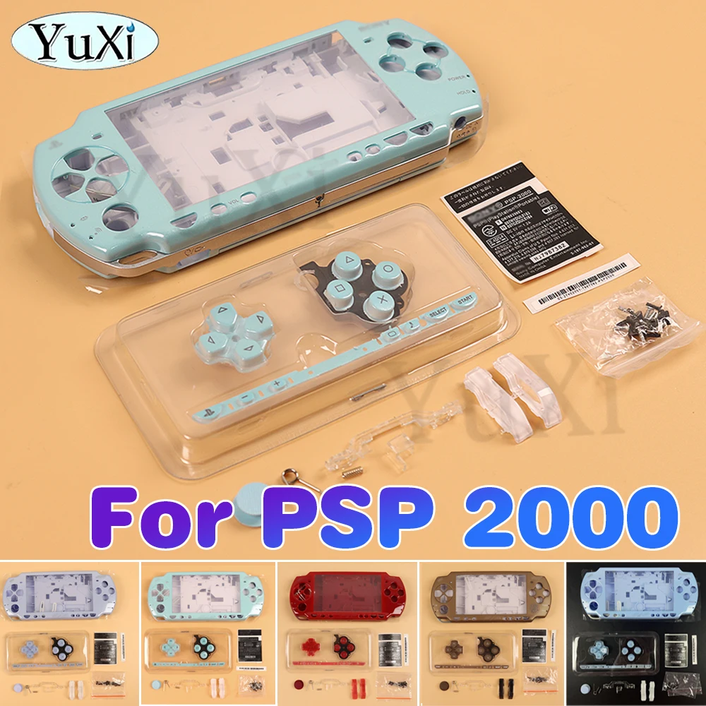 

Full Housing Shell Case Cover For PSP 2000 Full Button Label Sticker Kit for PSP2000 Game Console Top Bottom Faceplate Replace