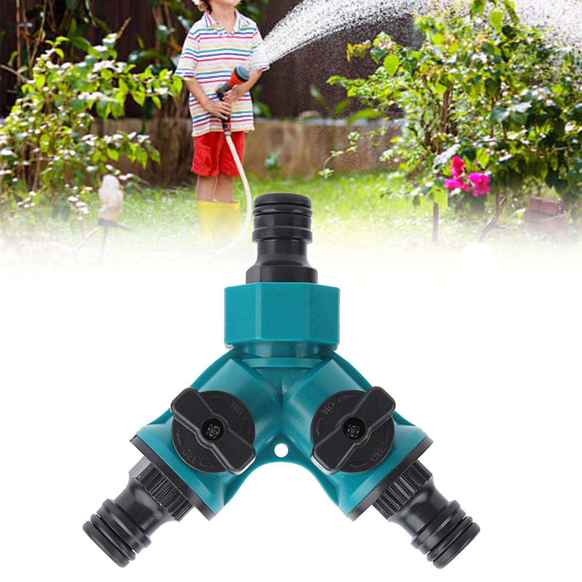 Useful Garden Tap Water Splitter Y Shape Hose Splitter Out Water Distribution Valve Female Thread Garden Water Pipe Connector