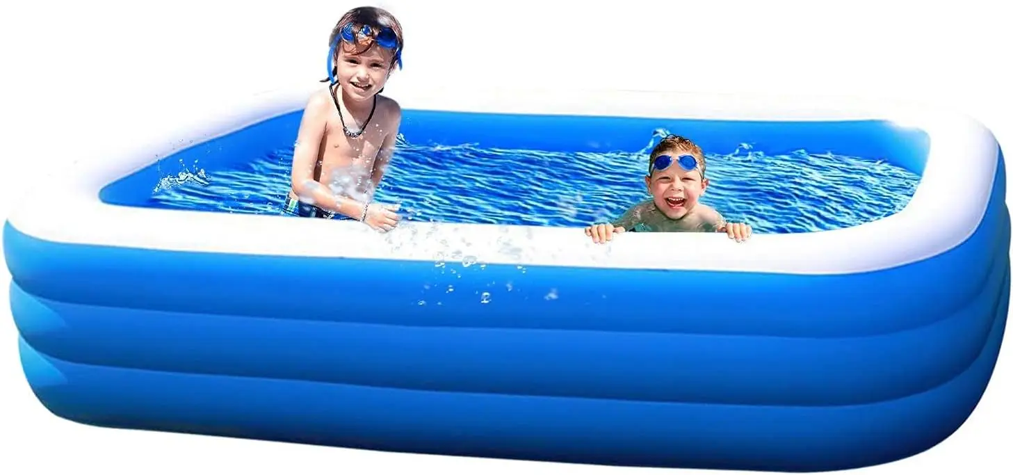 Piscina Kiddie Salón familiar inflable extra grande Centro de natación sobre el suelo Grande Perfecto para verano al aire libre.