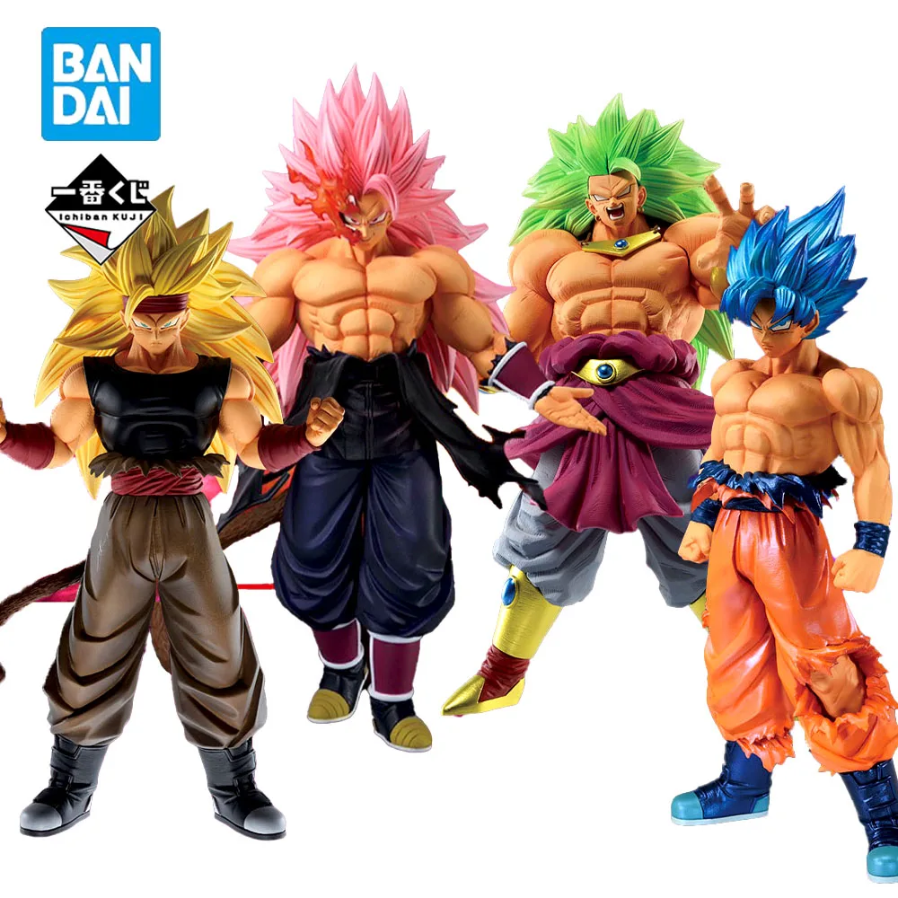 

Bandai Dragon Ball Ichiban kuji Mission 5 Super 3 Pink Super Blue Son Goku Super 3 Broly Super 3 Bardock Anime Figure Toys Gift