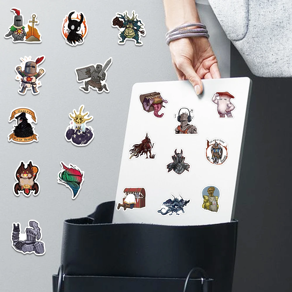 50pcs Dark Souls Game Stickers Funny DIY Graffiti Decals For Laptop Luggage Scrapbook Motorcycle Stationery Stickers