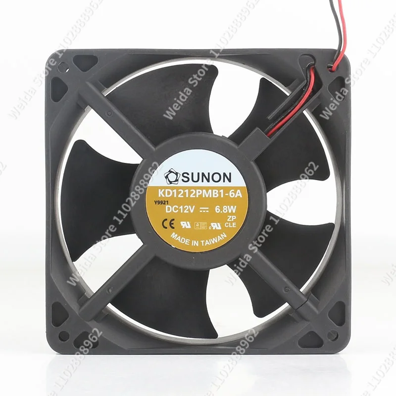 cooling fan Original SUNON certified KD1212PMB1-6A 12038 12X12X38MM 12CM computer case DC12V 6.8W