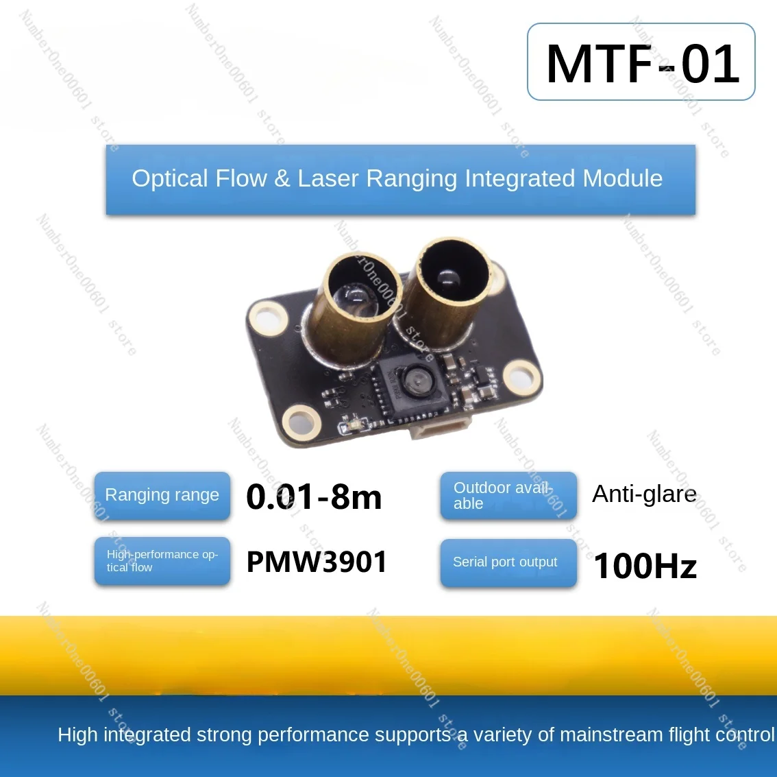 

Optical Flow Ranging Integrated Module MTF-01 Unmanned Aerial Vehicle Positioning Module, 8-meter Laser Ranging PMW3901 Sensor