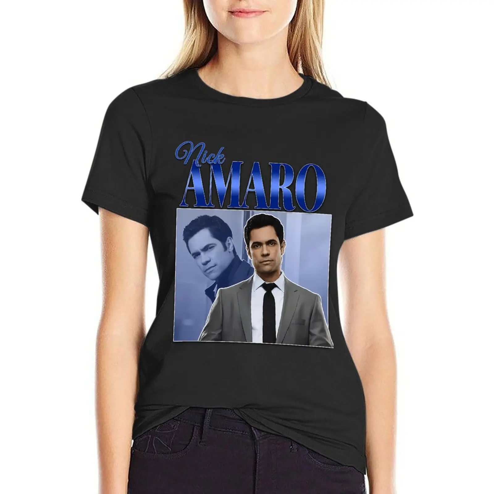 Nick Amaro 90s Inspired Vintage Homage T-Shirt Aesthetic clothing plain quick-drying Women's tee shirt