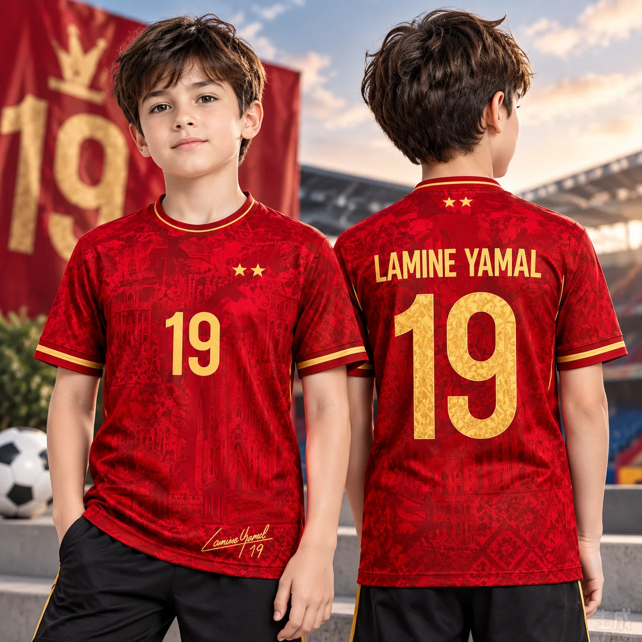 2026 Hotsale New Spain Yamal 19 / Rodri 16 Soccer Uniform Two Star Edition Football Shirt Men Women Kids Fan Jersey Home Kit