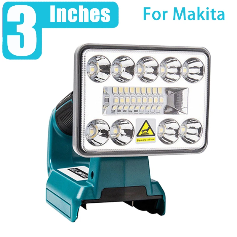 

3-inch Hand-held Outdoor Car Work Light with USB Charging for Makita for DeWalt for Bosch for Milwaukee Lithium Battery